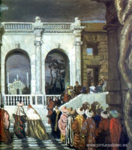 Celebración veneciana del siglo XVI. Fragmento. Escenografía par Celebración veneciana del siglo XVI. Fragmento. Escenografía par