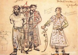 Pechenegos capturados (Diseño de vestuario para la ópera "Rogned Pechenegos capturados (Diseño de vestuario para la ópera "Rogned