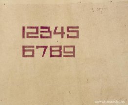 Diseño para los números del 1 al 9. Diseño para los números del 1 al 9.