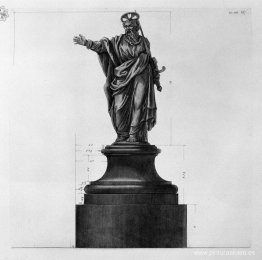 Vista de la fachada principal de la columna Antonina, en seis ta Vista de la fachada principal de la columna Antonina, en seis ta