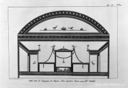 En la Casa de Pompeya, el piso inferior, la pared de una habitac En la Casa de Pompeya, el piso inferior, la pared de una habitac