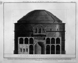 Parte de la parte trasera del Panteón con los restos de las Term Parte de la parte trasera del Panteón con los restos de las Term
