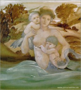Sirena con su descendencia Sirena con su descendencia