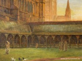 Catedral de Lincoln, los claustros Catedral de Lincoln, los claustros