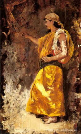 Mujer árabe de pie Mujer árabe de pie