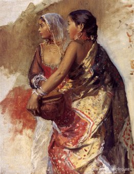 Dibujar dos chicas nautch Dibujar dos chicas nautch