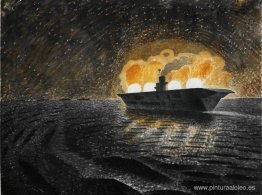 HMS Ark Royal en acción HMS Ark Royal en acción