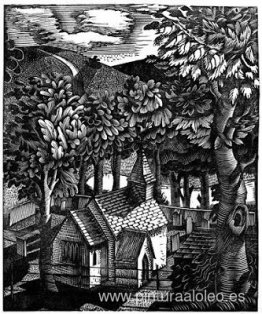 Iglesia bajo una colina Iglesia bajo una colina