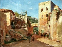 Escena callejera cerca de Antibes Escena callejera cerca de Antibes