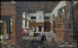 Salón con la parábola de Lázaro y el rico (Lucas 16, 19 21) Salón con la parábola de Lázaro y el rico (Lucas 16, 19 21)