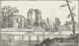 Ruinas antiguas junto a un río Ruinas antiguas junto a un río