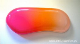 Vaina derretida ovalada (rosa fuerte/naranja/crema) Vaina derretida ovalada (rosa fuerte/naranja/crema)