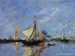 Trouville, los embarcaderos, marea alta Trouville, los embarcaderos, marea alta