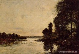 Saint-Valery-sur-Somme Salida de la luna sobre el canal Saint-Valery-sur-Somme Salida de la luna sobre el canal