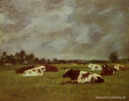 Vacas en un prado, efecto mañana Vacas en un prado, efecto mañana