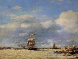 Entrada al puerto de Havre Entrada al puerto de Havre