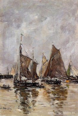 Trouville y los barcos sardineros se ponen en marcha Trouville y los barcos sardineros se ponen en marcha