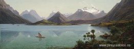 Lago Wakatipu con Monte Earnslaw, Middle Island, Nueva Zelanda Lago Wakatipu con Monte Earnslaw, Middle Island, Nueva Zelanda