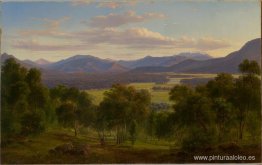 Primavera en el valle de Mitta Mitta con las cordilleras Bogong Primavera en el valle de Mitta Mitta con las cordilleras Bogong