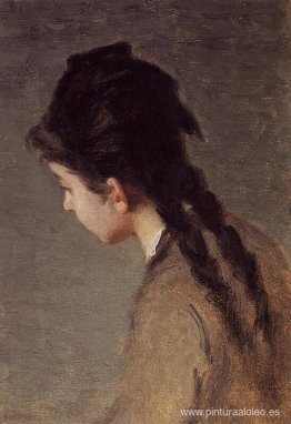 Retrato de Jeanne Gonzales de perfil Retrato de Jeanne Gonzales de perfil