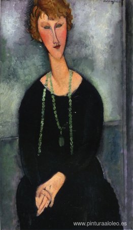 Mujer con un collar verde (Madame Menier) Mujer con un collar verde (Madame Menier)
