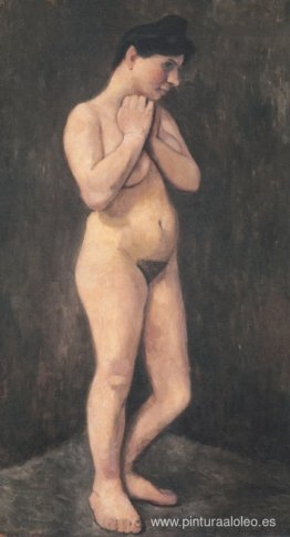 Desnudo femenino de pie, con los brazos situados delante del pec Desnudo femenino de pie, con los brazos situados delante del pec