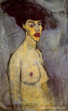 Desnudo femenino con sombrero Desnudo femenino con sombrero