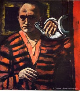 Autorretrato con trompeta Autorretrato con trompeta