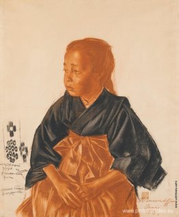Retrato de una niña japonesa Retrato de una niña japonesa
