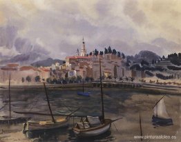 Mentón. Vista desde el puerto de la ciudad. Mentón. Vista desde el puerto de la ciudad.