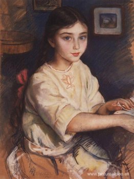 Retrato de O.I. Rybakova en la infancia Retrato de O.I. Rybakova en la infancia
