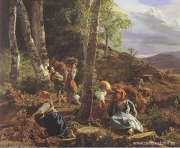 Recolectores de junco en Wienerwald Recolectores de junco en Wienerwald