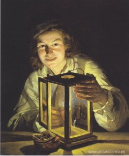 El joven con la linterna del establo. El joven con la linterna del establo.