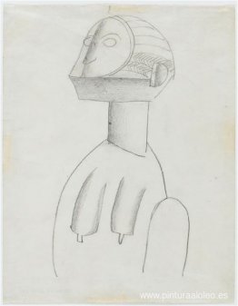 Estudio de máscara para La creación de Monde Estudio de máscara para La creación de Monde