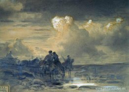 Caballos en el abrevadero Caballos en el abrevadero