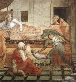 El nacimiento y la infancia de San Esteban (detalle) El nacimiento y la infancia de San Esteban (detalle)