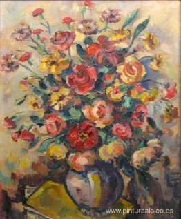 Jarrón con flores Jarrón con flores