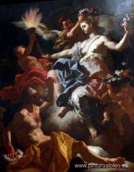 Aurora, diosa romana del amanecer, se despide de su amante Titho Aurora, diosa romana del amanecer, se despide de su amante Titho