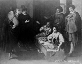 Escena de la vida de San Pedro Teófilo. Escena de la vida de San Pedro Teófilo.