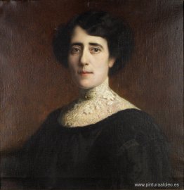 Retrato de una dama con cuello de encaje. Retrato de una dama con cuello de encaje.