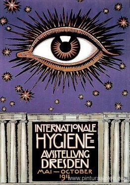 Cartel de la Exposición Internacional de Higiene de 1911 en Dres Cartel de la Exposición Internacional de Higiene de 1911 en Dres