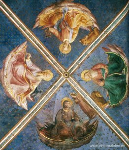 Vista de la bóveda de la capilla. Vista de la bóveda de la capilla.