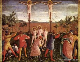 San Cosme y San Damián crucificados y apedreados San Cosme y San Damián crucificados y apedreados