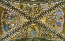 Vista de la bóveda de la capilla. Vista de la bóveda de la capilla.