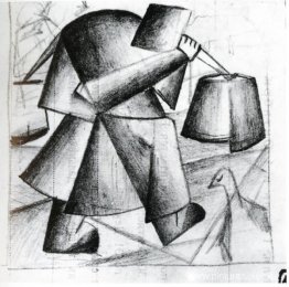 Boceto del retrato de un constructor. Boceto del retrato de un constructor.