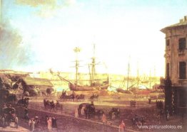 Vista del terraplén inglés desde la isla Visilievsky en San Pete Vista del terraplén inglés desde la isla Visilievsky en San Pete
