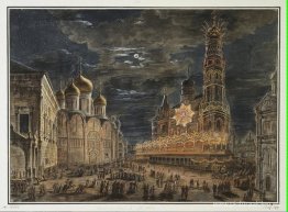 Iluminación de la plaza Soboronaya con motivo de la coronación d Iluminación de la plaza Soboronaya con motivo de la coronación d