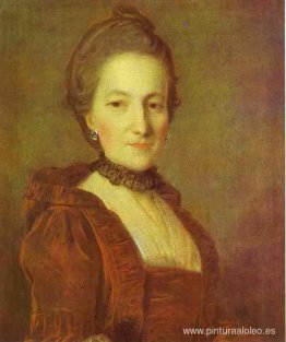 Retrato de una mujer desconocida con un vestido rojo. Retrato de una mujer desconocida con un vestido rojo.