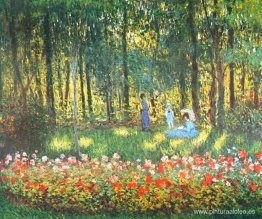 La familia del artista en el jardín. La familia del artista en el jardín.