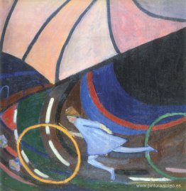 Chica con un aro Chica con un aro